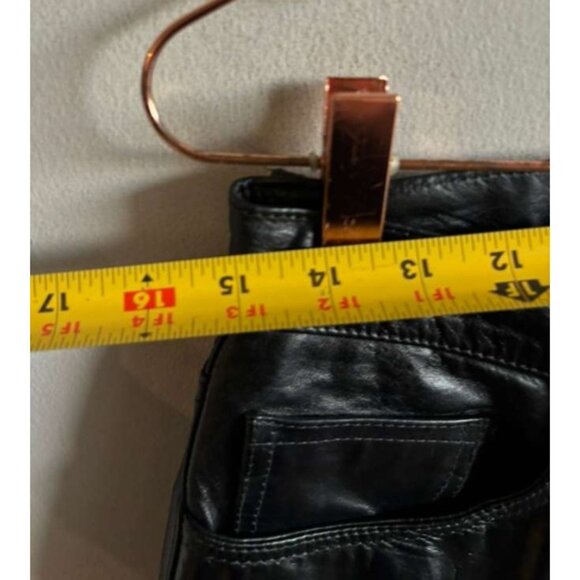 Vintage Y2K GAP Original Fit Womens Genuine Leather Bootcut Pants Black Size 8 - Picture 6 of 11